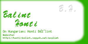 balint honti business card